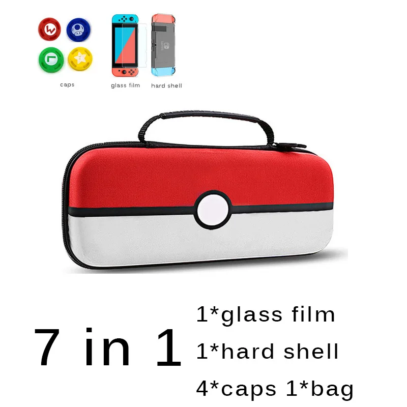 B small 7 in 1 Портативная сумка для хранения из ЭВА, чехол для переноски, чехол с переключателем, водостойкий покебол, защитный чехол для консольных аксессуаров NS - Цвет: B small 7 in 1