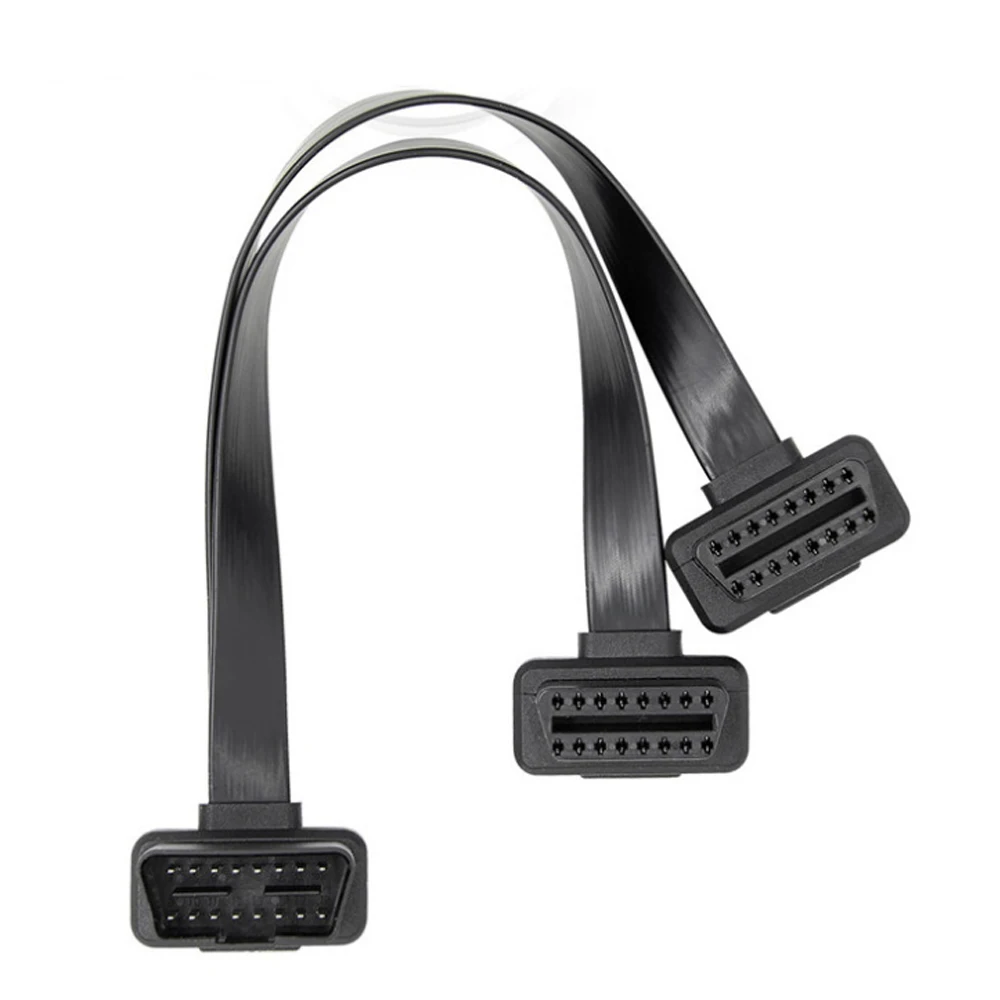 Двойной Женский Y сплиттер локоть 16Pin OBD 2 удлинитель для головок ODB OBD2 кабель 16 Pin