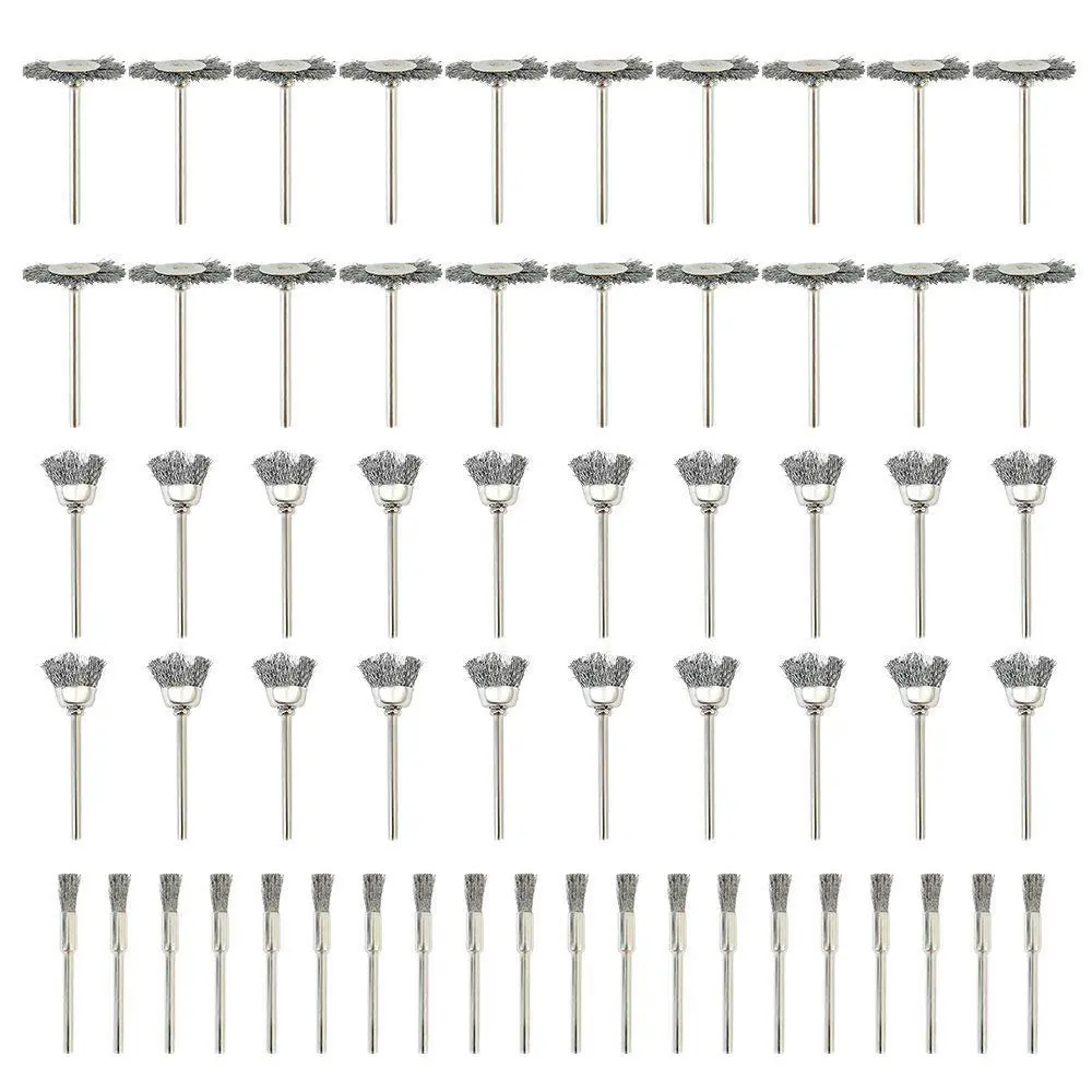 60X3 мм стальная Чистящая проволока щетки колеса чашки щетка полировки набор для