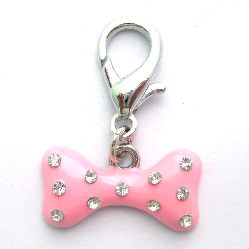 С рисунком собачки и котика со стразами Подвеска с изображением кости кошка