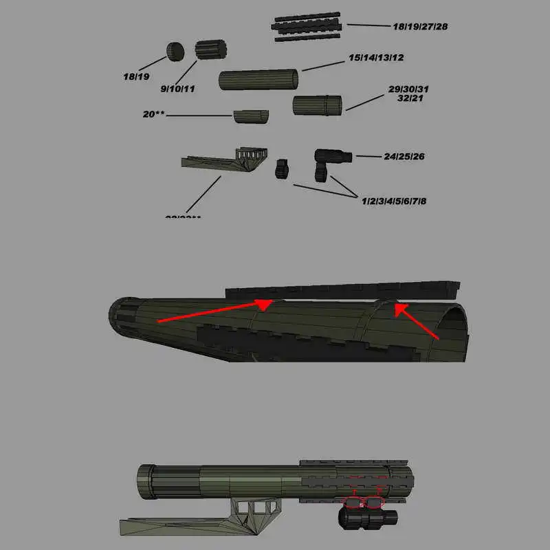 1:1 M200 снайперская винтовка бумажное игрушечное оружие не СТРЕЛЬБА DIY 3D бумажная карта модель Конструкторы строительные игрушки Военная Модель