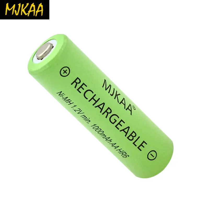 MJKAA 1 2 V 1000mAH ni mh перезаряжаемые батарейки AA подходит для фонарика игрушки охраны
