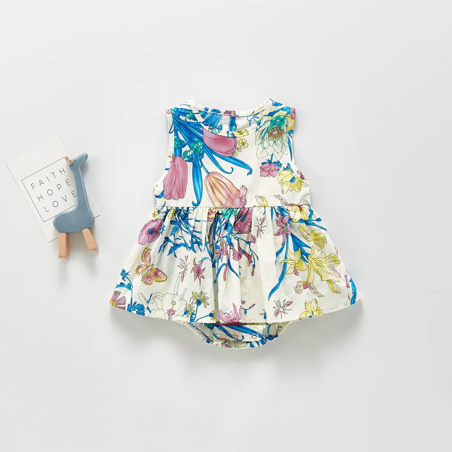 

Yg Brand children's clothing Korean version summer baby girl 100 days baby princess dress baby triangle climbing suit