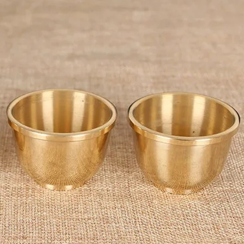 

Mini Brass Tea Cup Spirits Wine Glasses Cup 30ml Drinking Antique Gift Retro Gold Ancient Vodka Shot Glass Home Decoration