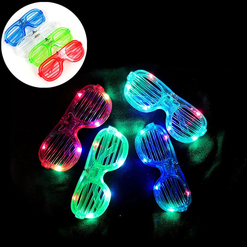 

Glowing Glasses LED Gafas Luminous Bril Neon Christmas Glow Sunglasses Flashing Light Glass For Party Supplies Prop Costumes New