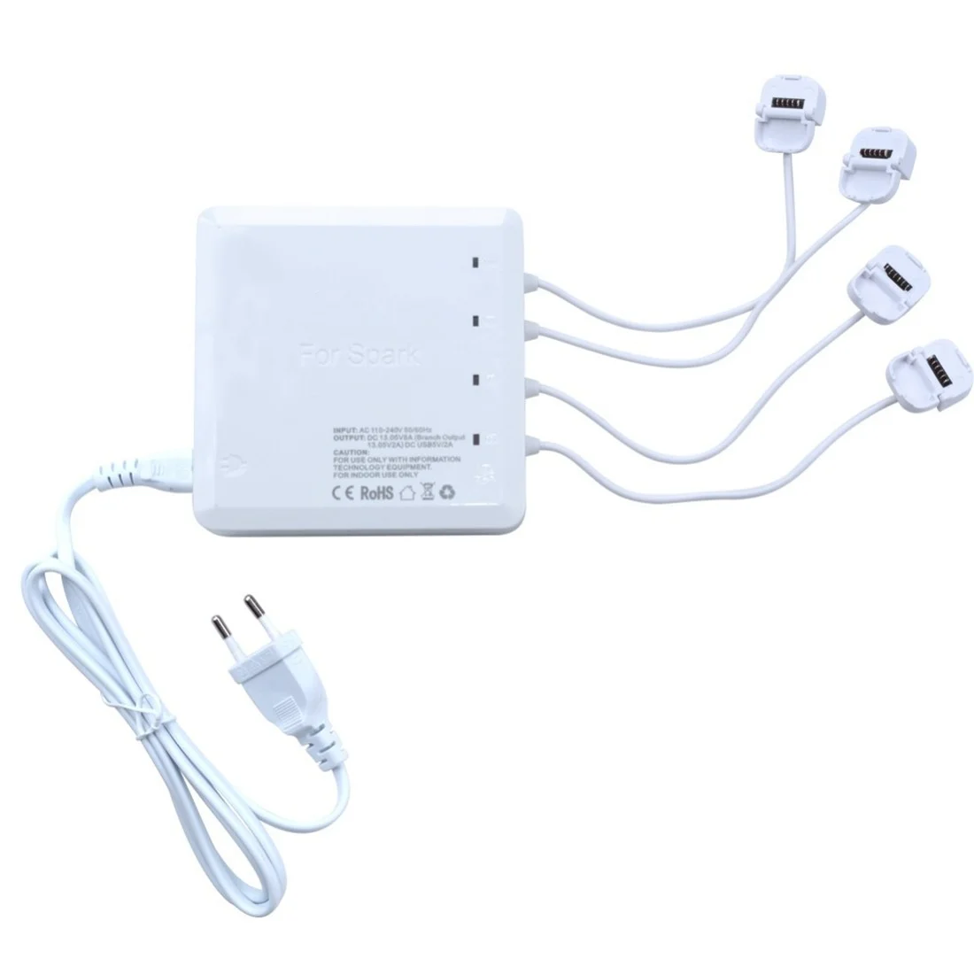 

Быстрое зарядное устройство 6-в-1, умный зарядный концентратор с 2 USB-портами для батареи DJI Spark и пульта дистанционного управления, европейска...