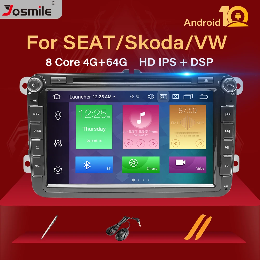 Android 10 2 Din автомобильное радио для VW Passat B6 amarok volkswagen Skoda Octavia superbseat leon golf 5 6