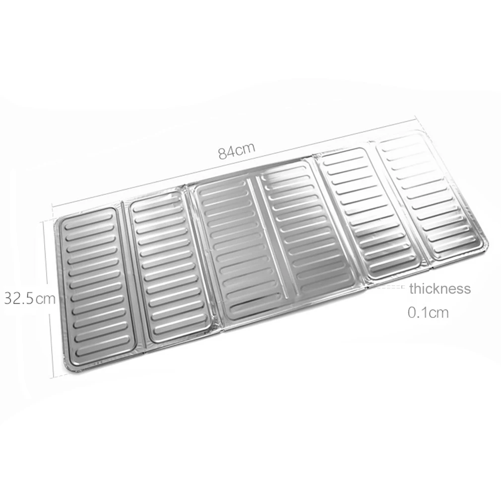 

Novelty 84X32.5cm Kitchen Aluminum Foil Cooking Frying Pan Oil Splash Screen Cover Anti Splatter Shield Guard Oil Divider