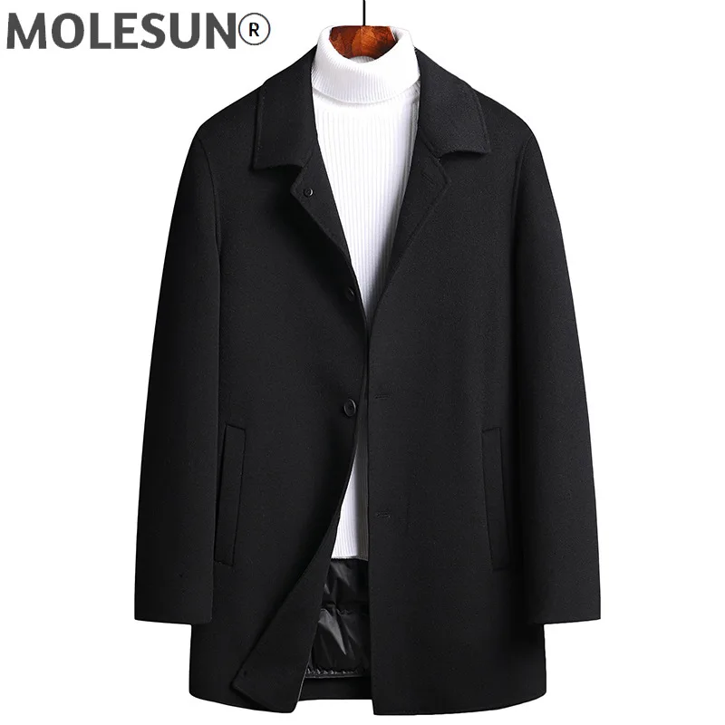 

AKOOSUN Men Clothing Autumn Thick Jacket Man Real Woolen Coat Male Korean Style Mens Trench Coats 2021 Abrigos Hombre LXR751