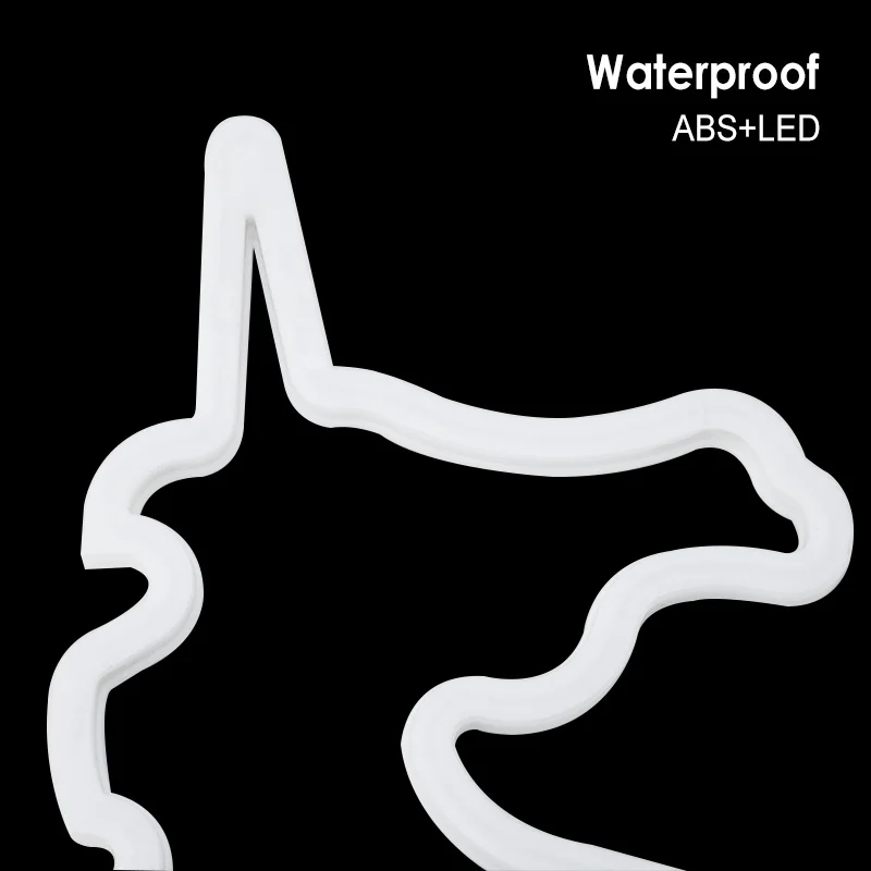 Неоновый светодиодный детский ночник с изображением единорога USB декоративная