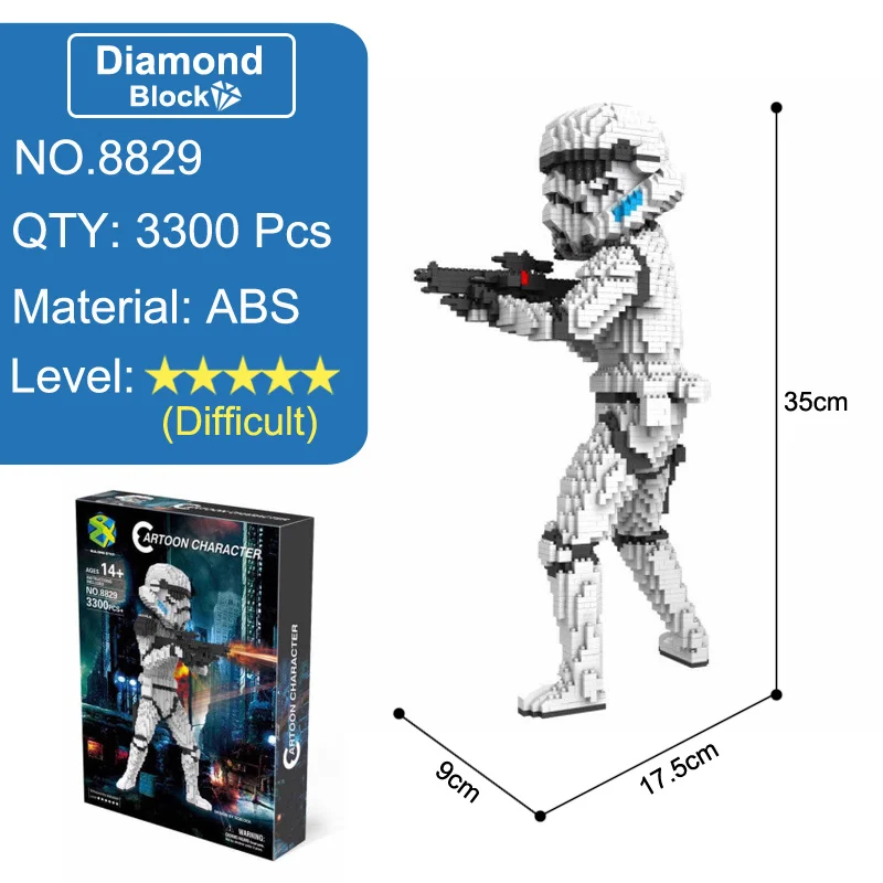 Блоки фигурки Военные солдаты Дарт Вейдер имперские штурмовики модели Мини