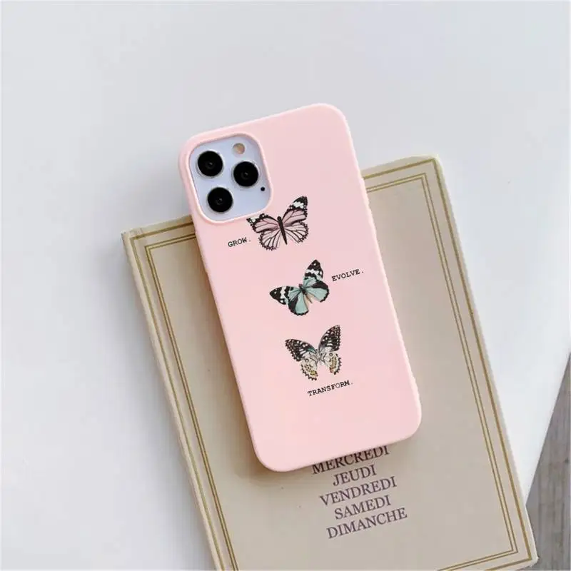 

Bling Glitter Butterfly Phone Case Candy Color for iPhone 6 6S 7 8 11 12 XS X SE 2020 XR mini pro Plus MAX mobile bags