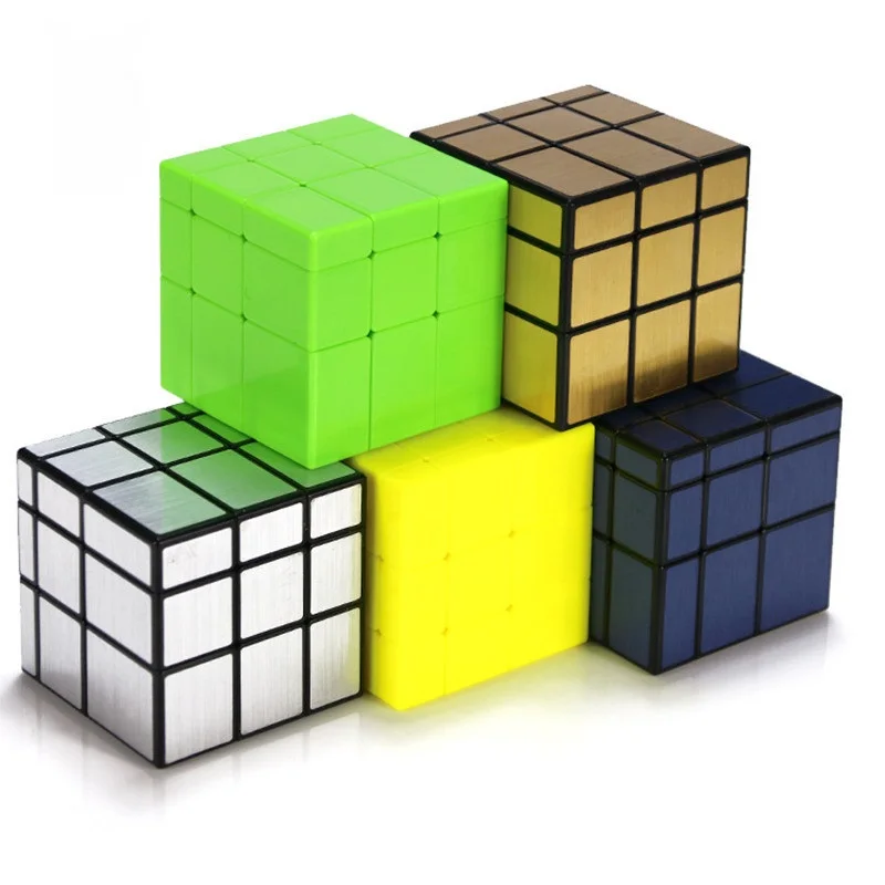 Qiyi 3x3 зеркальный куб Stickerless красочный пазл Скорость лучшие игрушки 3x3x3 волшебный