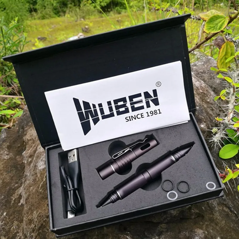 Wuben TP10 USB перезаряжаемая Батарейная ручка фонарик конический вольфрамовый