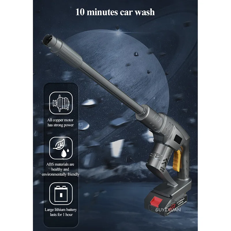 Скидка Мойка высокого давления для автомобиля, беспроводная литиевая батарея для автомобиля, портативный беспроводной водяной пистолет Wa