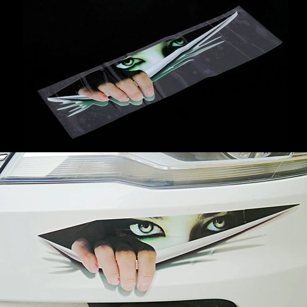 

3D Car Door/window/bumper Personality Spoof Horror Monster Peeking Decal Graphic Waterproof and Scratch Resistant Sticker