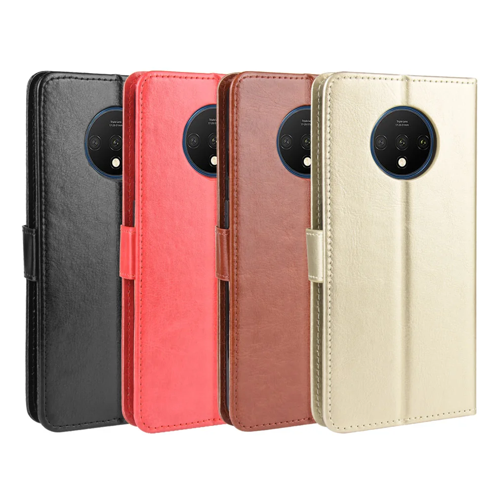 Чехол для OnePlus 7 T чехол One Plus ретро кошелек флип стиль блестящая кожа 1 + телефона