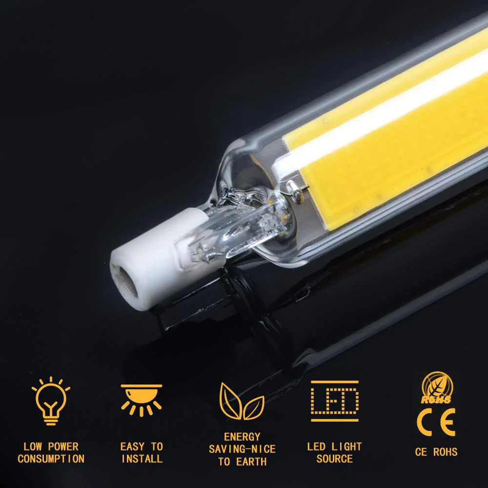 Dimmable j78 r7s 15 Вт 78 мм светодиодный светильник лампы j118 led cob 30 118 1000ЛМ лампа AC220 240V