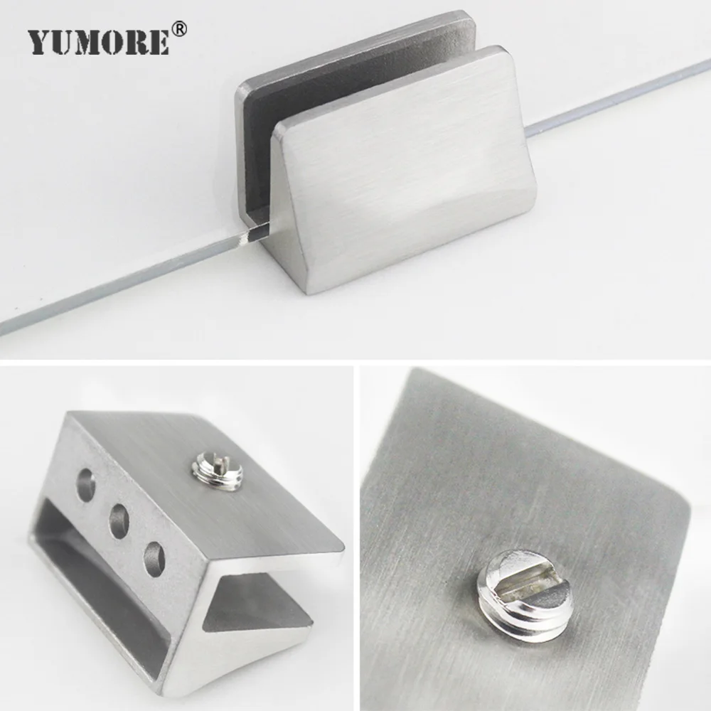 YUMORE стеклянная полка-держатель стеклянные зажимы полки Поддержка кронштейн 304