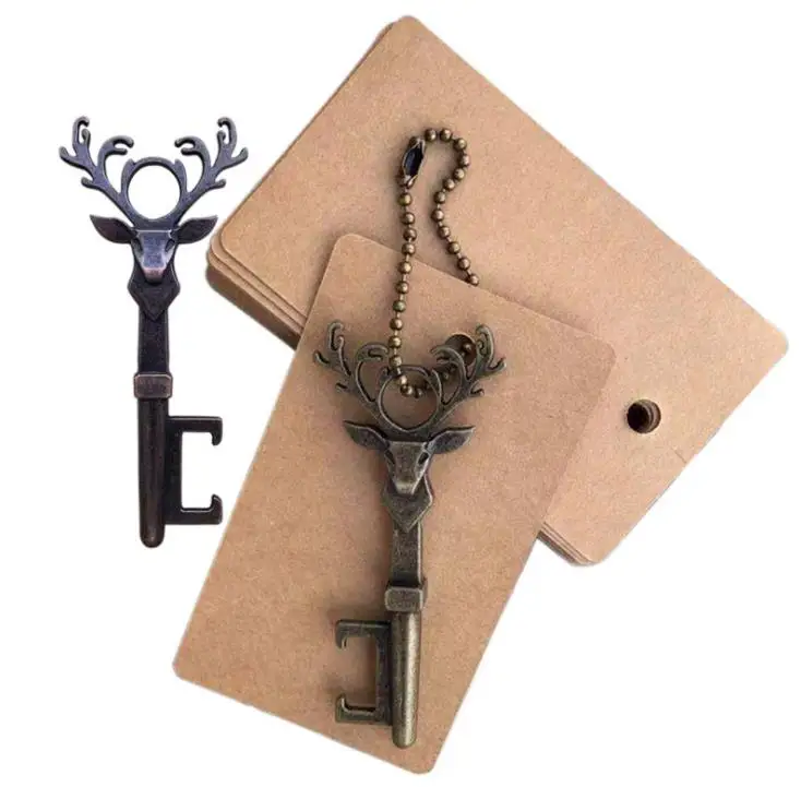 

Рождественская голова оленя открывалка для бутылок винтажный креативный ключ открывалка для бутылок Рождественский подарок цинковый спла...