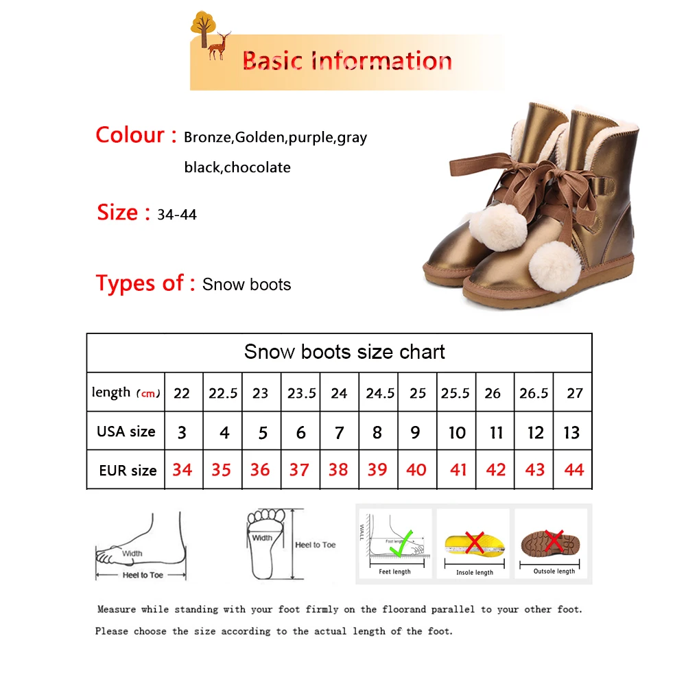 Высококачественные австралийские классические модные зимние сапоги HABUCKN из