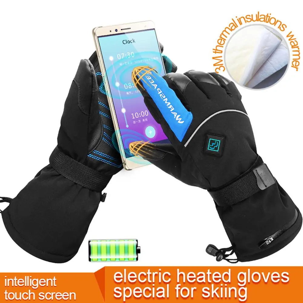 

1 Pair Winter Hand Warmer Electric Thermal Gloves Waterproof Heated Gloves Battery Powered For Motorcycle Ski Gloves Unisex