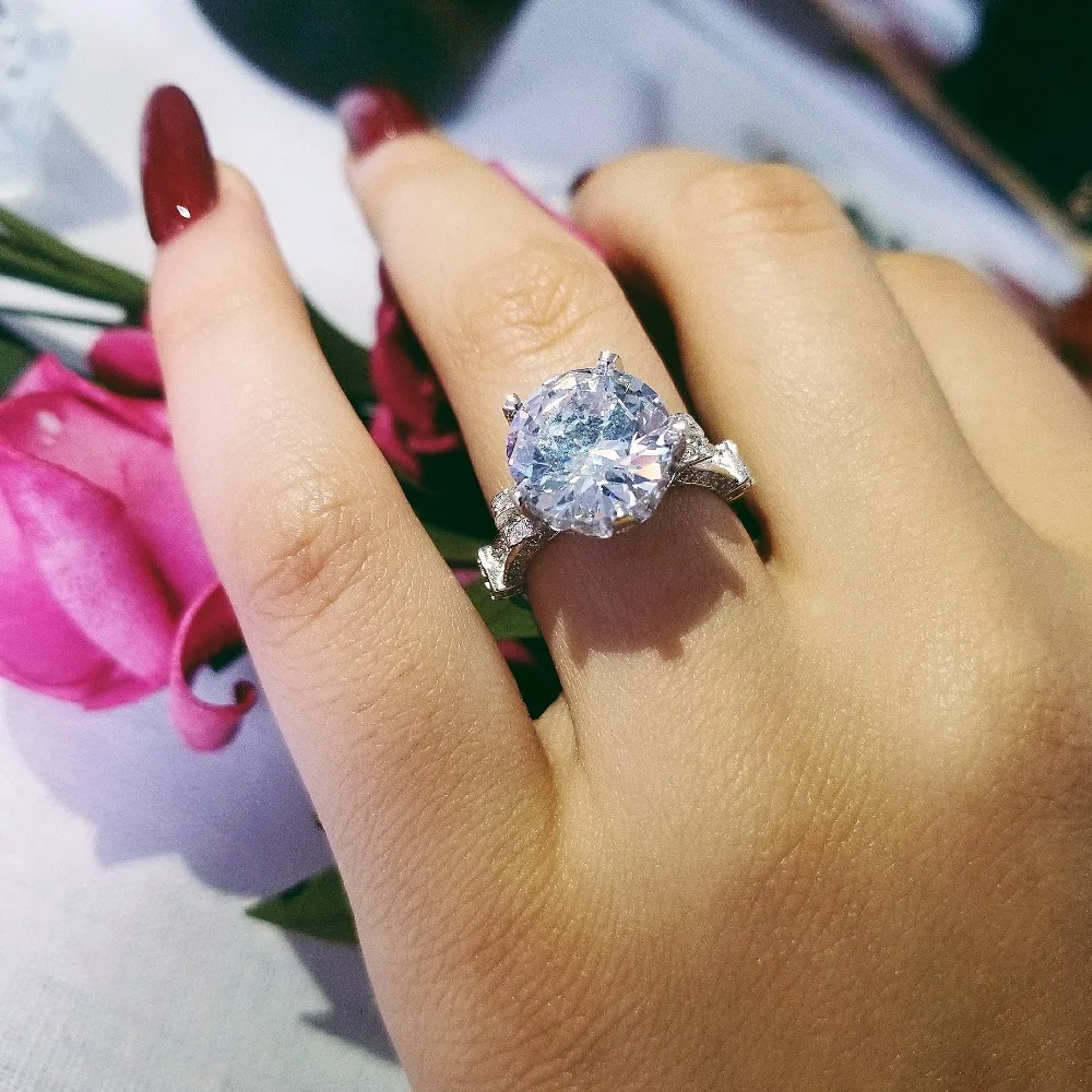 Женское Обручальное кольцо с ореолом винтажное роскошное свадебное из