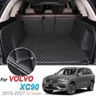 Кожаные Коврики для багажника на заказ для Volvo XC90 2015-2021, напольный коврик для заднего багажника, поднос, ковер, аксессуары для подкладки груза