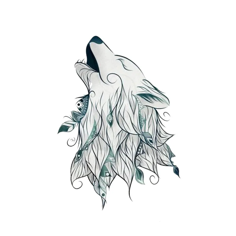 Забавная забавная Автомобильная наклейка с волчьей головкой автомобильные