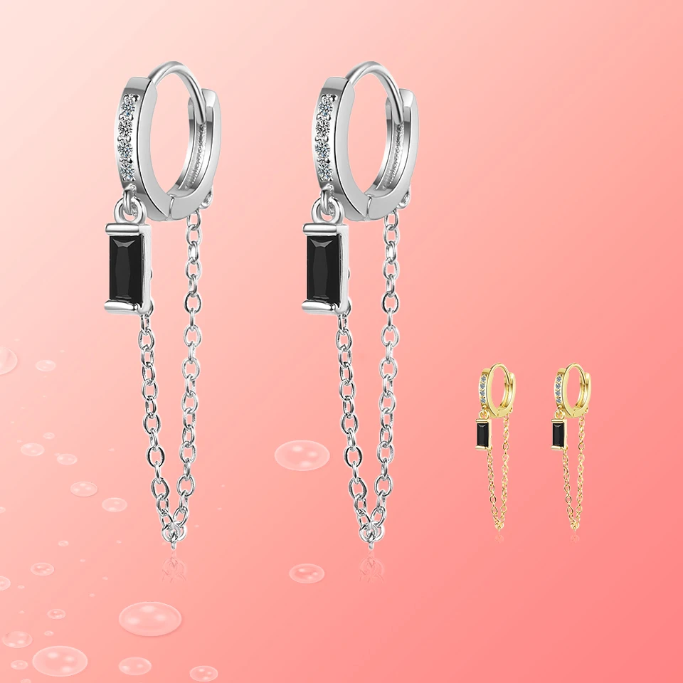 Женские длинные серьги с кисточками простые из серебра 2020 пробы 925|Серьги-кольца|