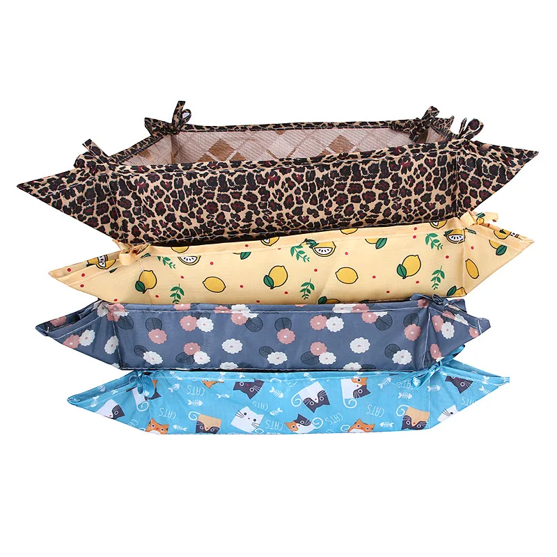 

Pet Summer Cooling Mat Cats Kitten Ice Silk Sleeping Bed Mat Cat Cage Platform Hammock Waterproof Cartoon Print Blanket Kennel