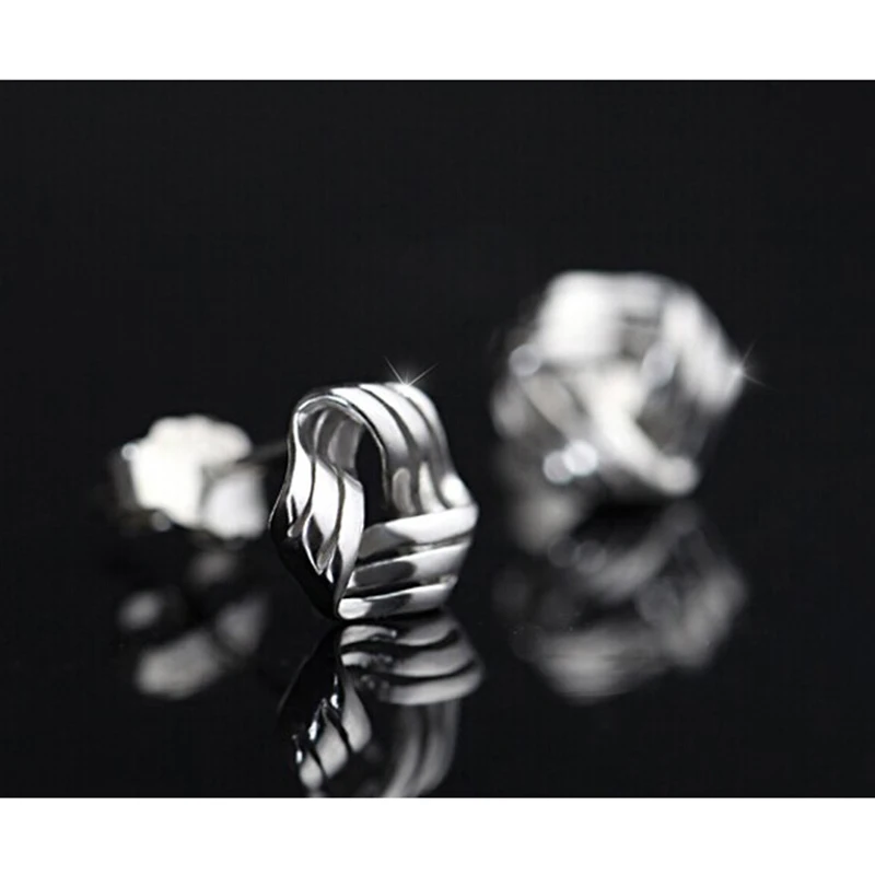 MEETSOFT посеребренные гипоаллергенные модные серьги гвоздики для женщин модный