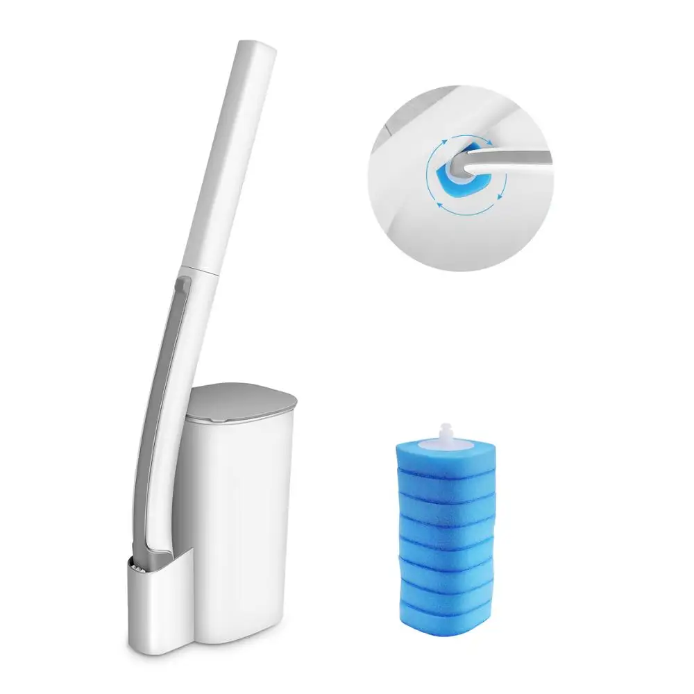 Eyliden одноразовая щётка для туалета с 8 шт. чистящих щёток и держателей чистки