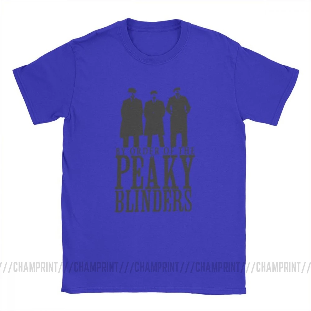 Peaky Blinders, Мужская футболка, Arthur Thomas, TOMMEE, Shelby, летние топы, короткий рукав, Повседневная футболка с круглым вырезом, хлопок, футболки размера плюс - Цвет: Синий