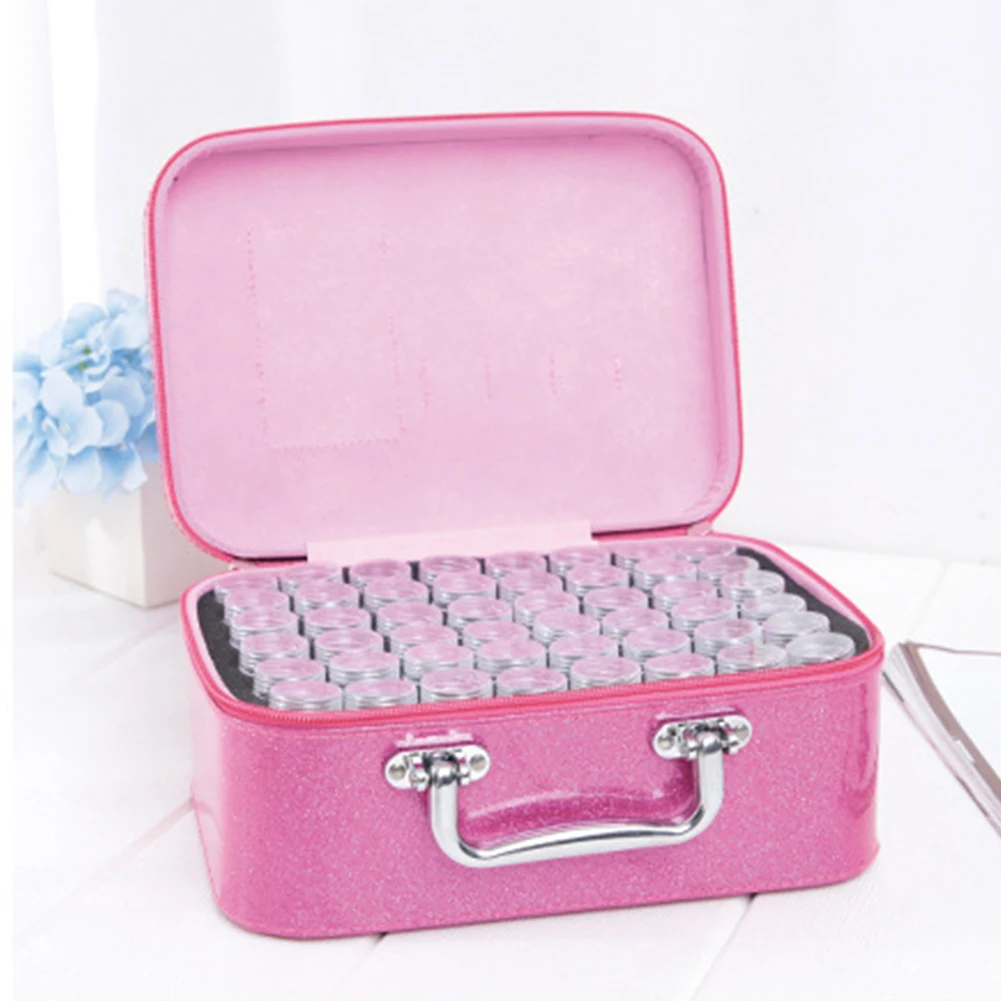 

Jars DIY Craft Portable Diamond Painting Storage Case Embroidery Box Zipper Closure 96 Grids Container Beads Organizer Holder
