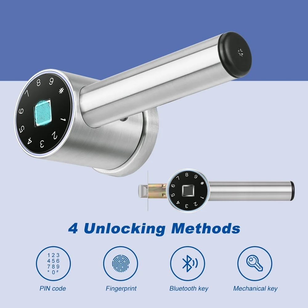 

Smart Lock Lever Lock App Keypad Password Fingerprint Key Unlock Electronic Lock Automatic Single Latch Smart US Deadbolt Lock