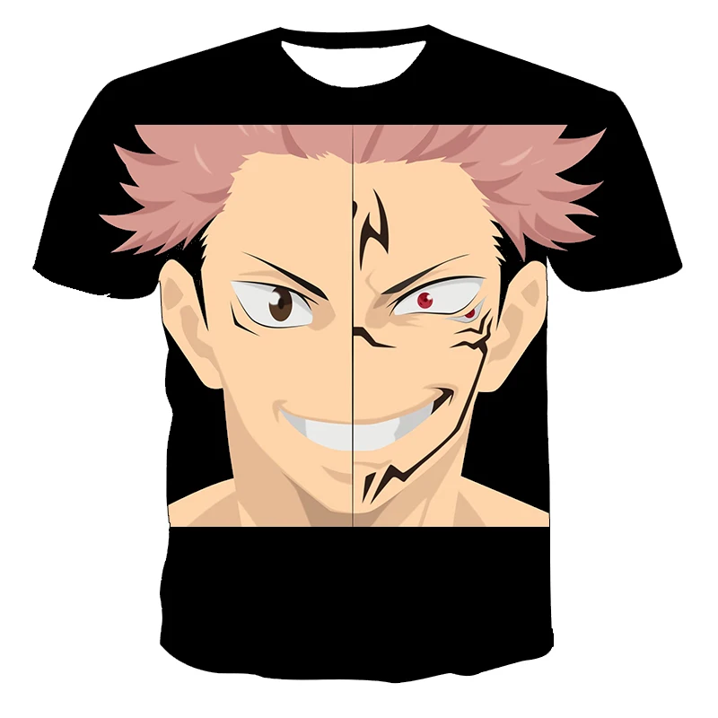 

Summer Popular Anime Pattern Ladies/Men's Favorite 3D T-Shirt Print Mesh Polyester O-Neck Jujutsu Kaisen Oversized Top XXS-6XL