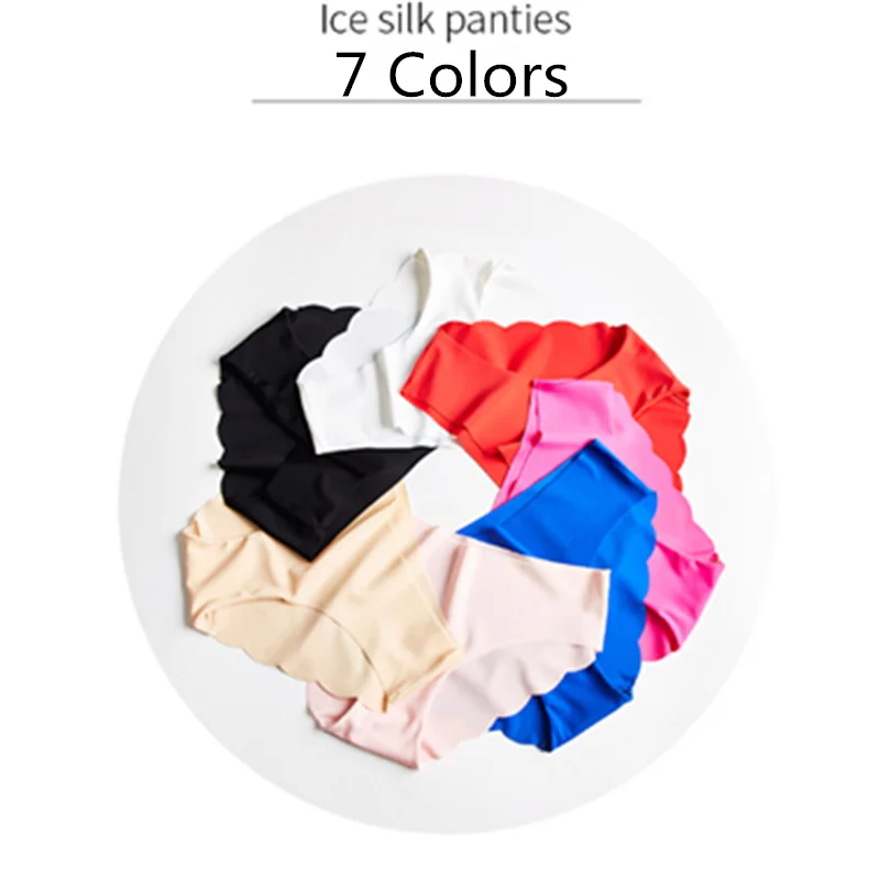 Бесшовные женские трусики со средней талией из вискозы 3 шт. однотонные чистого