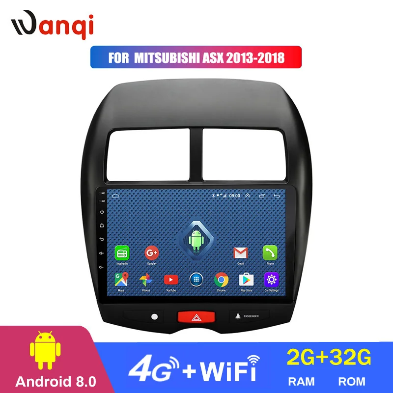 4G 2 + 32G WiFi Full Netcom 10 1 дюймов Android 0 для Mitsubishi ASX (2013 2018) Автомагнитола DVD GPS навигация
