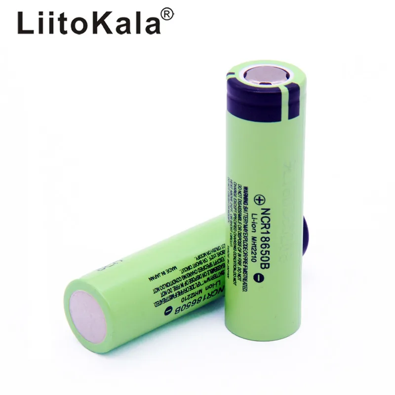 

Hot NEW 10pcs/lot LiitoKala original 18650 battery 3400mah 3.7v lithium battery for panasonic NCR18650B 3.7V flashlight battery
