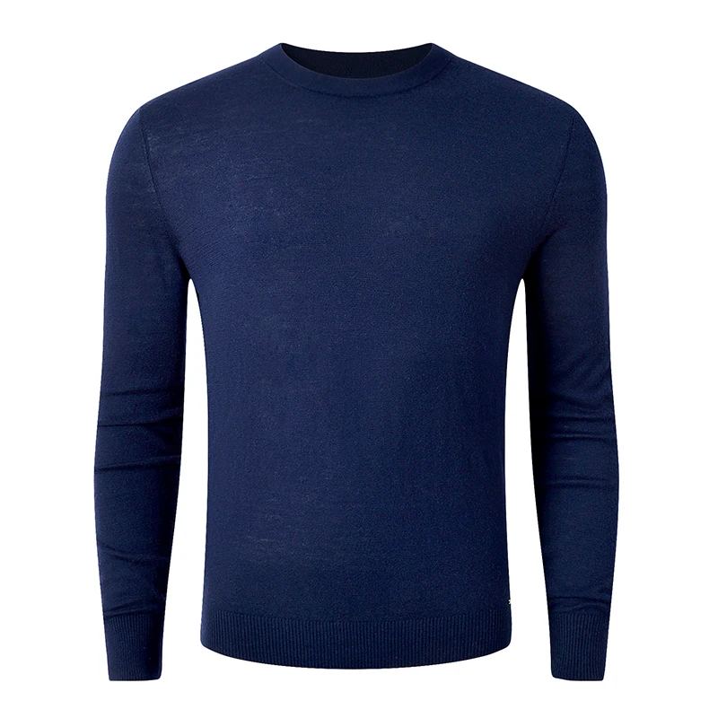 Men's Lightweight Merino Wool Crewneck Sweater Underwear T Shirt -Warm Winter Man Clothes Tops Sweaters