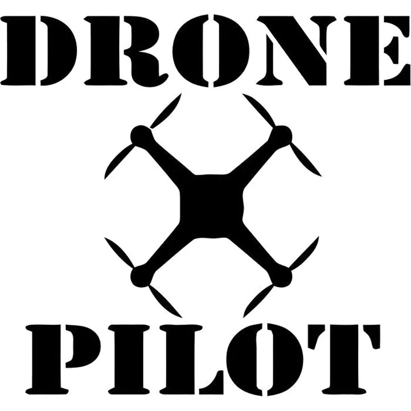 

DRONE PILOT Personalized Car Styling Sticker PVC Decal Black/silver ZWW-2633, 15cm * 13.9cm