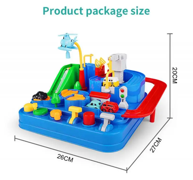 

Children's Cartoon Car Crashing Through The Barriers Big Adventure Rail Car Inertial Sliding Toy Leisure Early Educational Toys