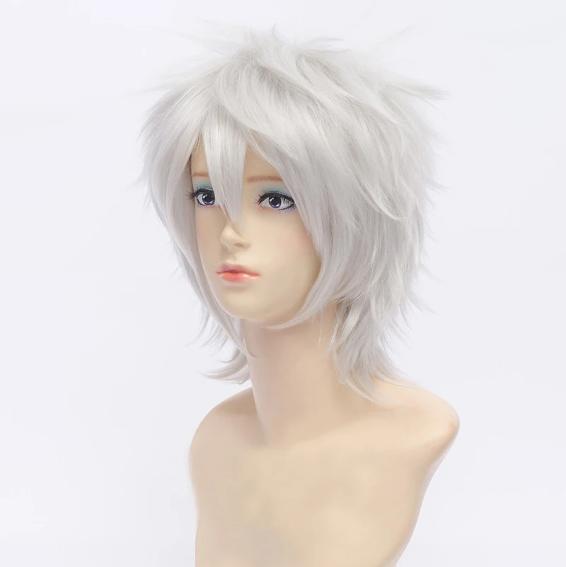 Мужской короткий парик Hunter x Killua Zoldyck костюм для косплея мохнатый многослойный