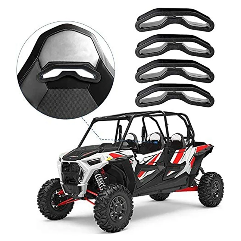 

4Pcs Seat Harness Pass-Through Seat Bezel Insert for Polaris RZR XP XP4 1000 900 UTV Accessories