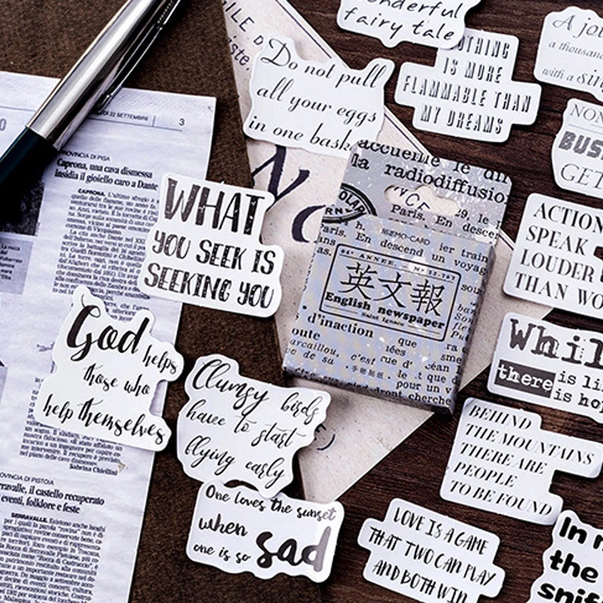 46 шт./кор. в английском стиле ручной работы газета DIY альбом для стикеров пакет