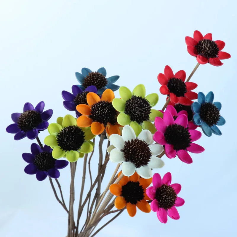 A ++ лучшие сушеные счастливые цветы 3 шт улыбающиеся милые Вечные Природные