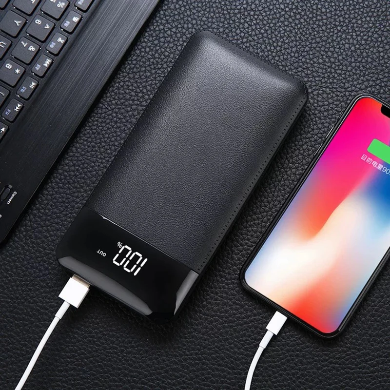 30000 мАч Внешний аккумулятор внешний повербанк 2 USB LCD портативный резервный