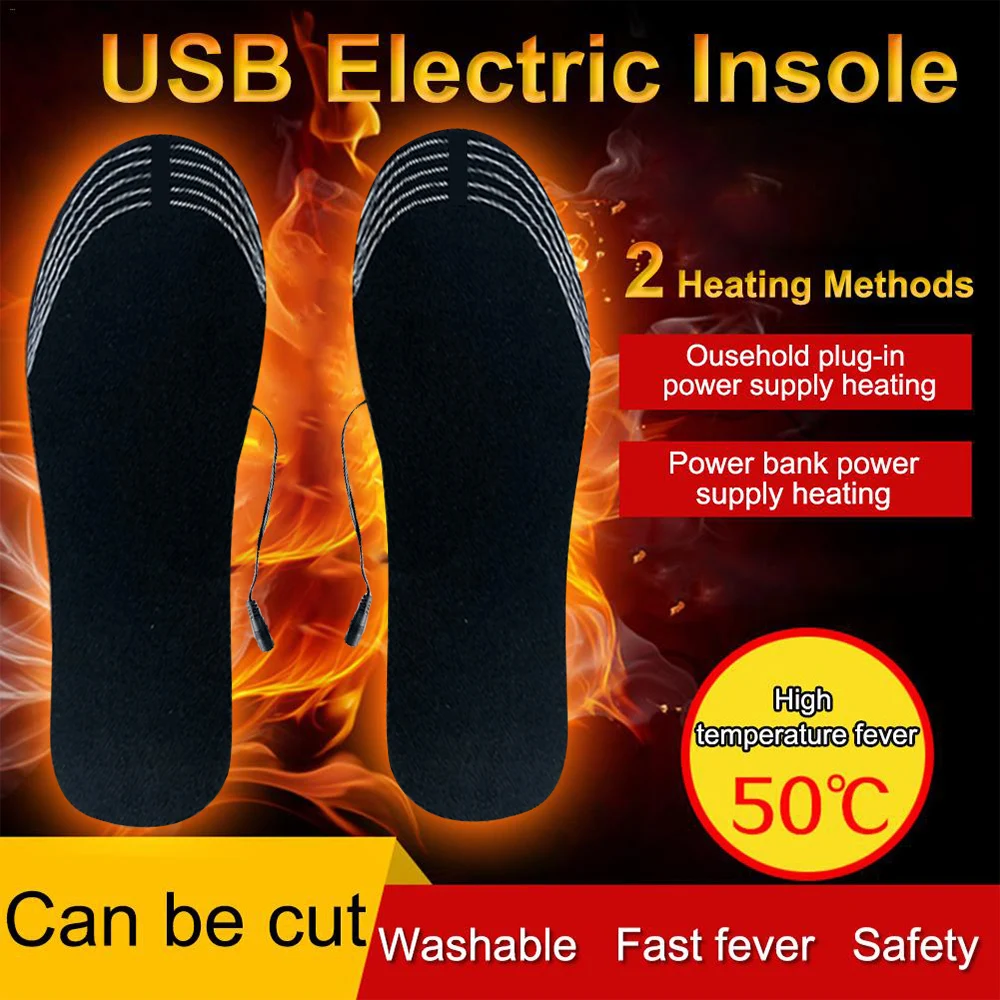 Гетры для ног носки с USB подогревом стельки согревающие подушечки коврик зимних
