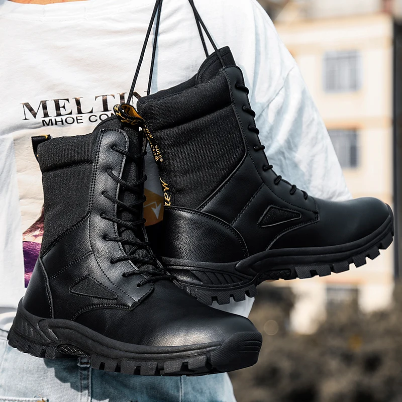 

Military and Tactical Boots for Man Training Walking Sport Sneakers Ankle Boot Police Force Safety Work Boots Desert Jungle Boot